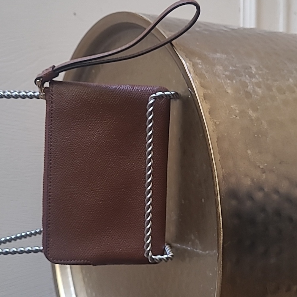 NEW Coach Brown Leather Wristlet - Picture 3 of 6